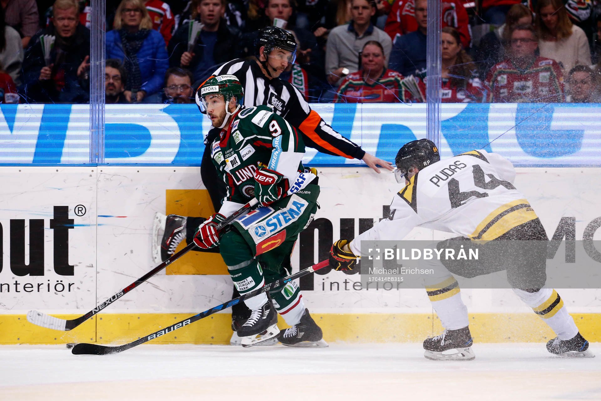 Frölundas Casey Wellman och Brynäs Jonathan Pudas
