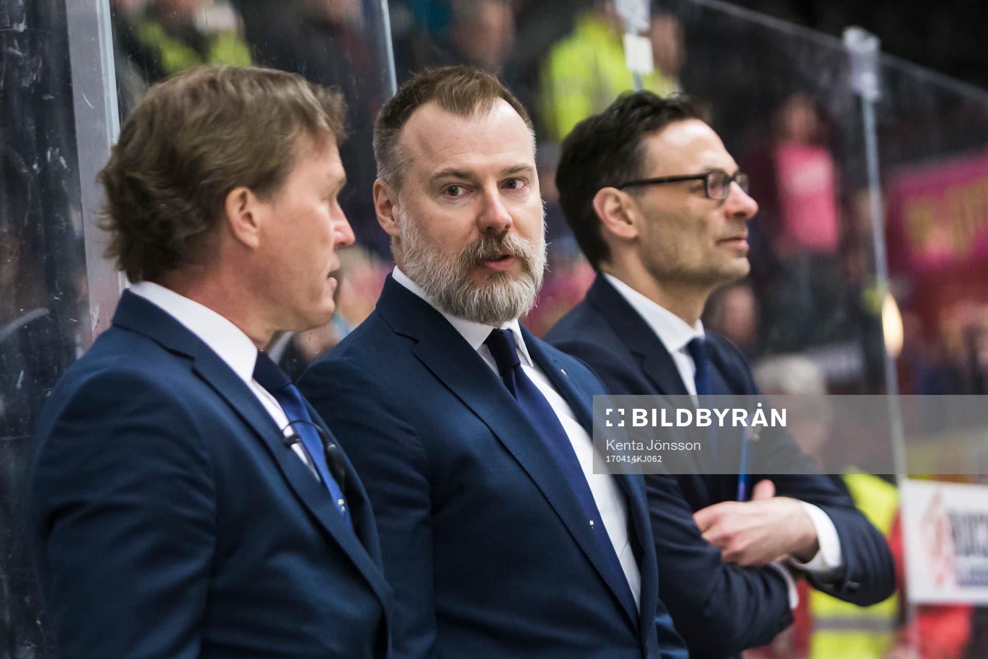 Sveriges förbundskapten Rikard Grönborg med assisterande