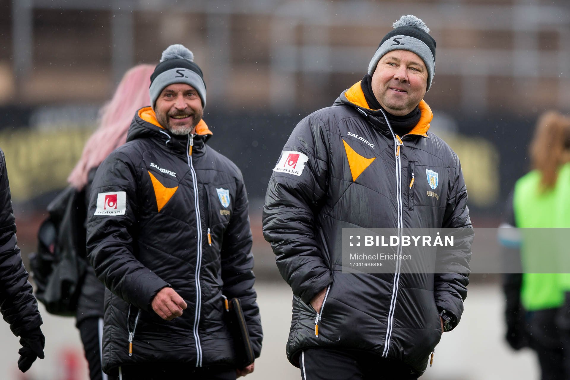 Göteborgs tränare Stefan Rehn under fotbollsmatchen i Damallsvenskan mellan Kopparbergs/Göteborg FC och Örebro den 16 april 2017 i Göteborg.