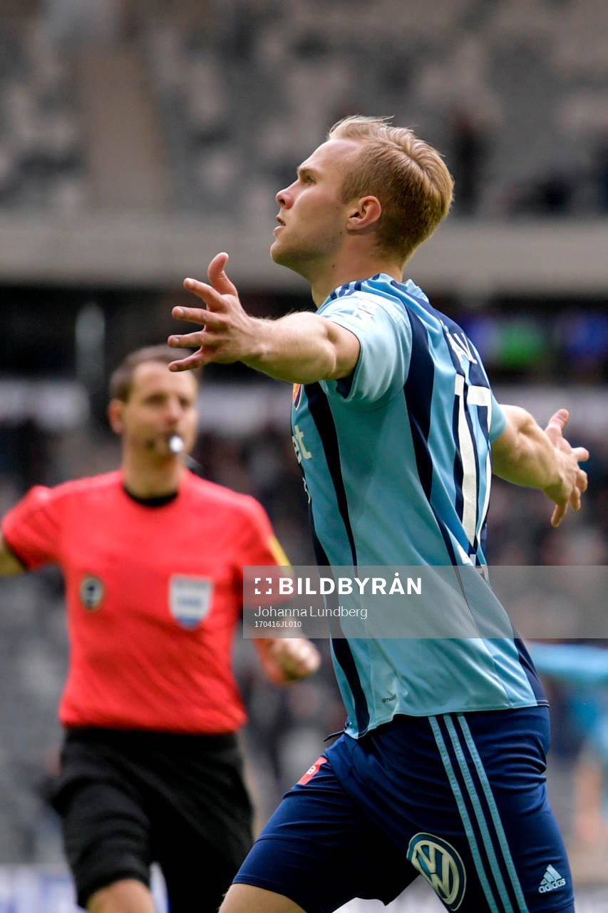 Djurgårdens Gustav Engvall jublar
