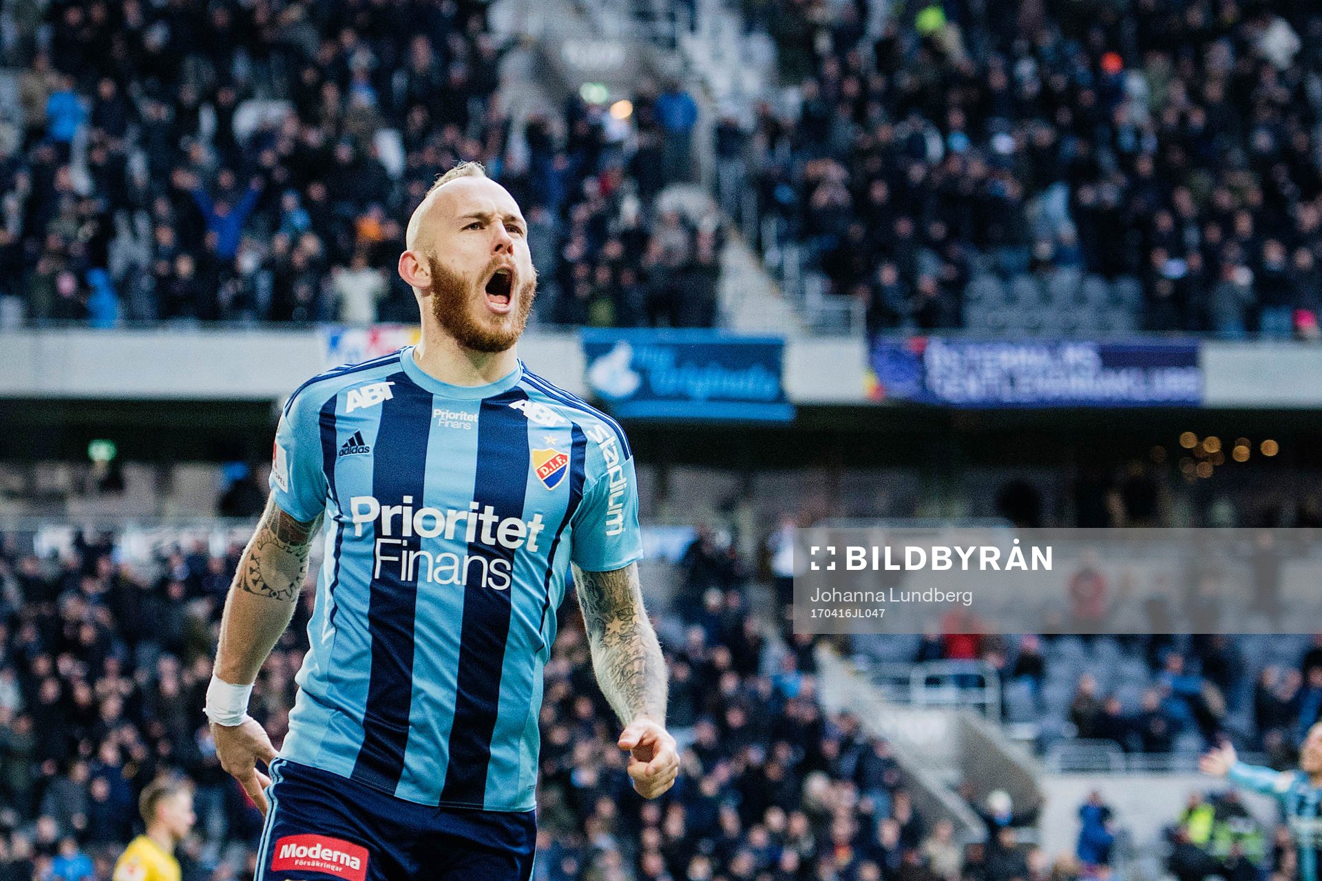 Djurgårdens Magnus Eriksson jublar
