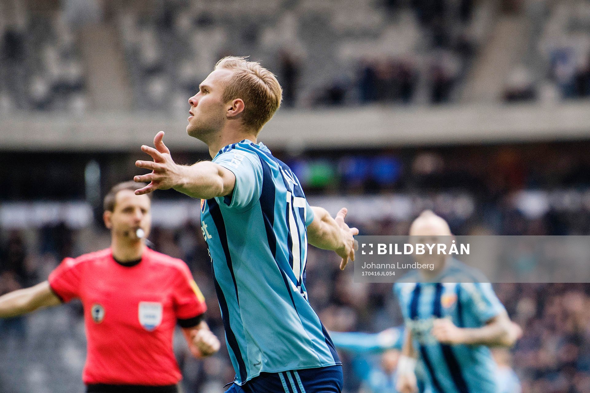 Djurgårdens Gustav Engvall jublar