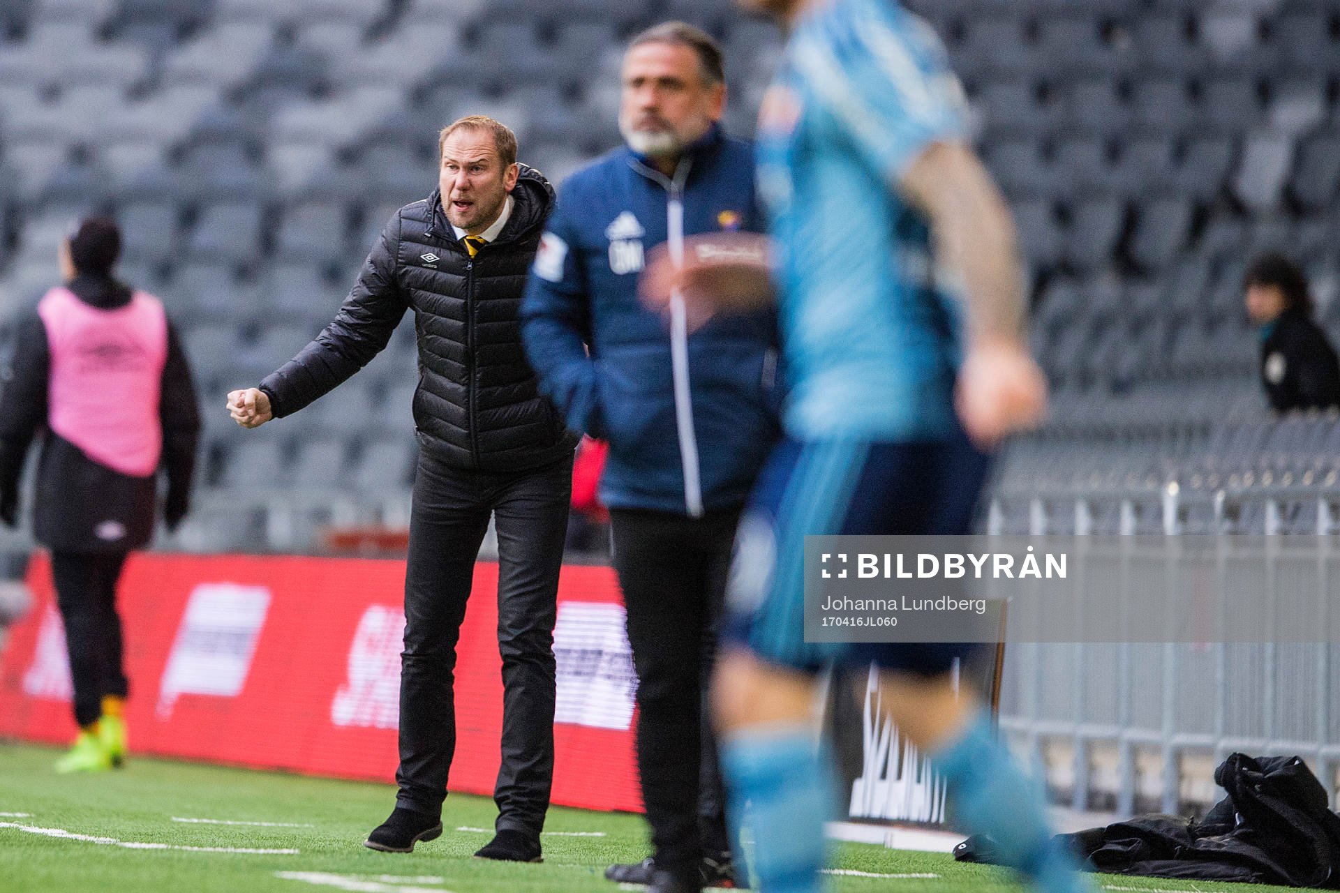 Elfsborgs manager Magnus Haglund reagerar