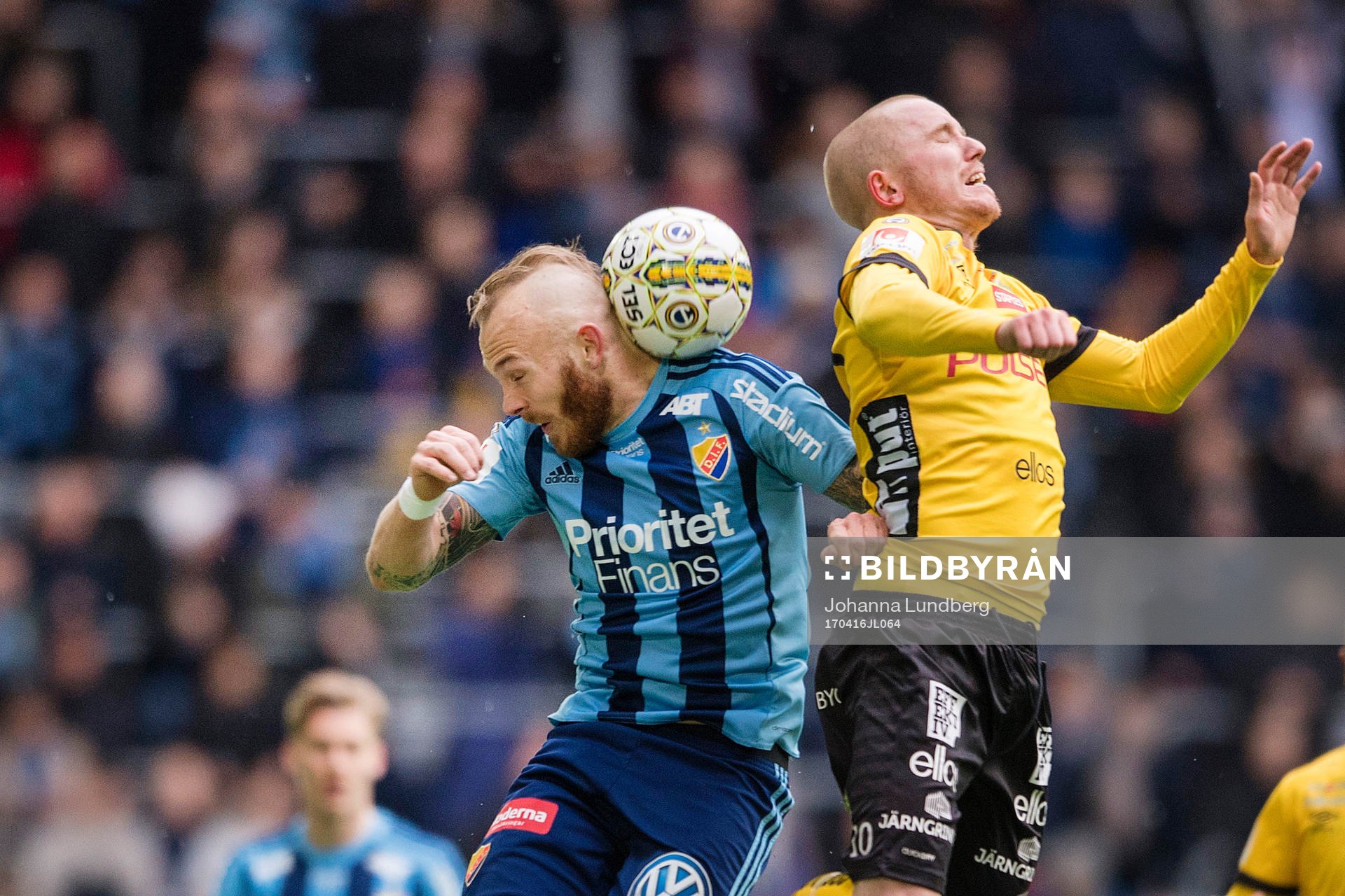 Djurgårdens Kerim Mrabti  mot Elfsborgs Daniel Gustavsson