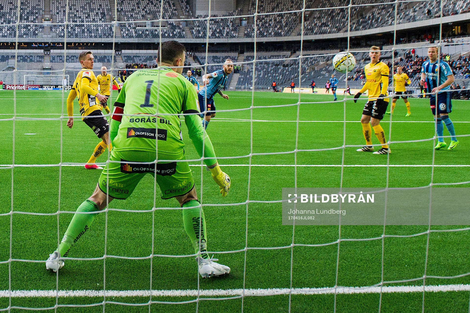 Djurgårdens Magnus Eriksson gör 3-0 bakom Elfsborgs