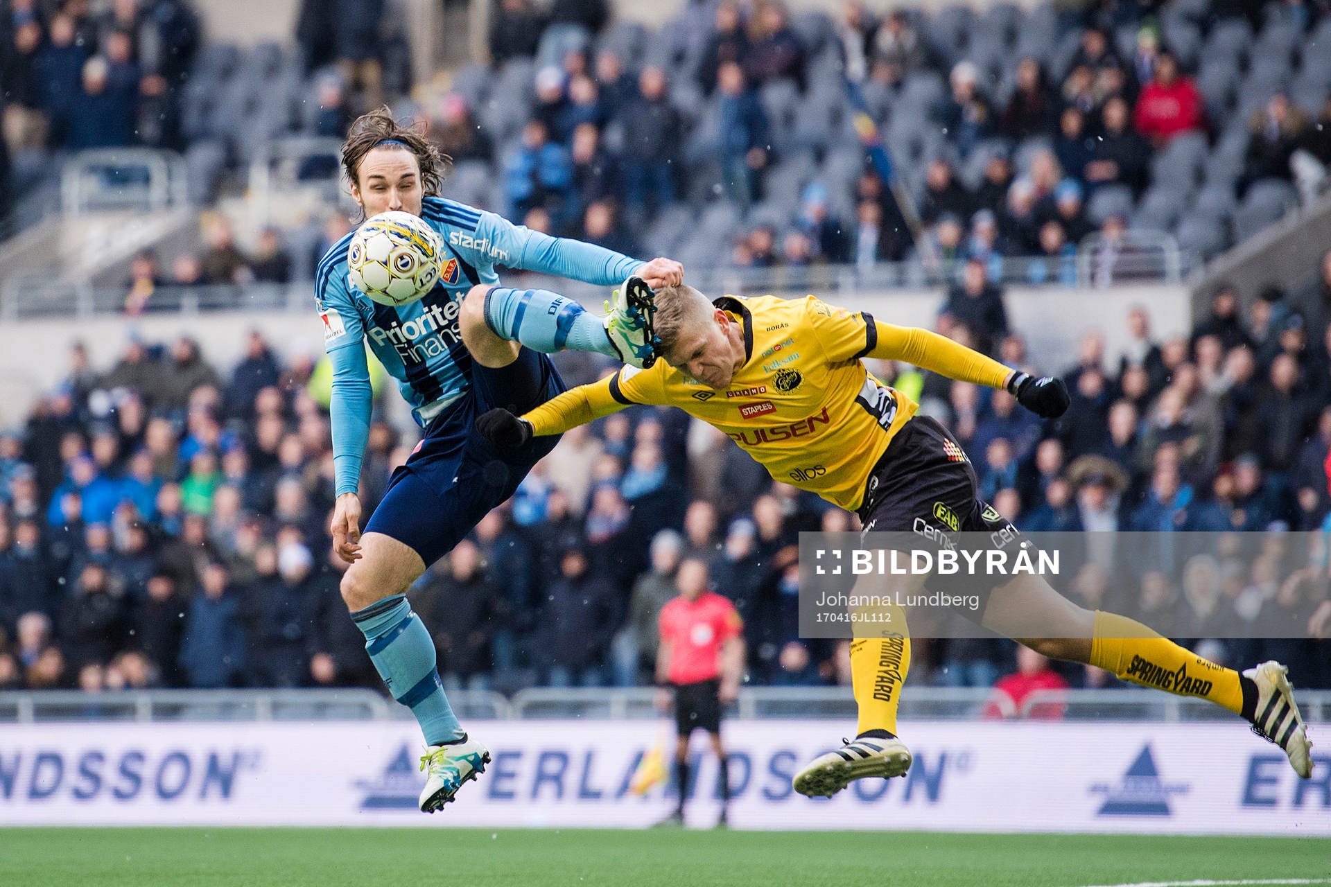 Djurgårdens Kevin Walker och Elfsborgs Joakim Nilsson