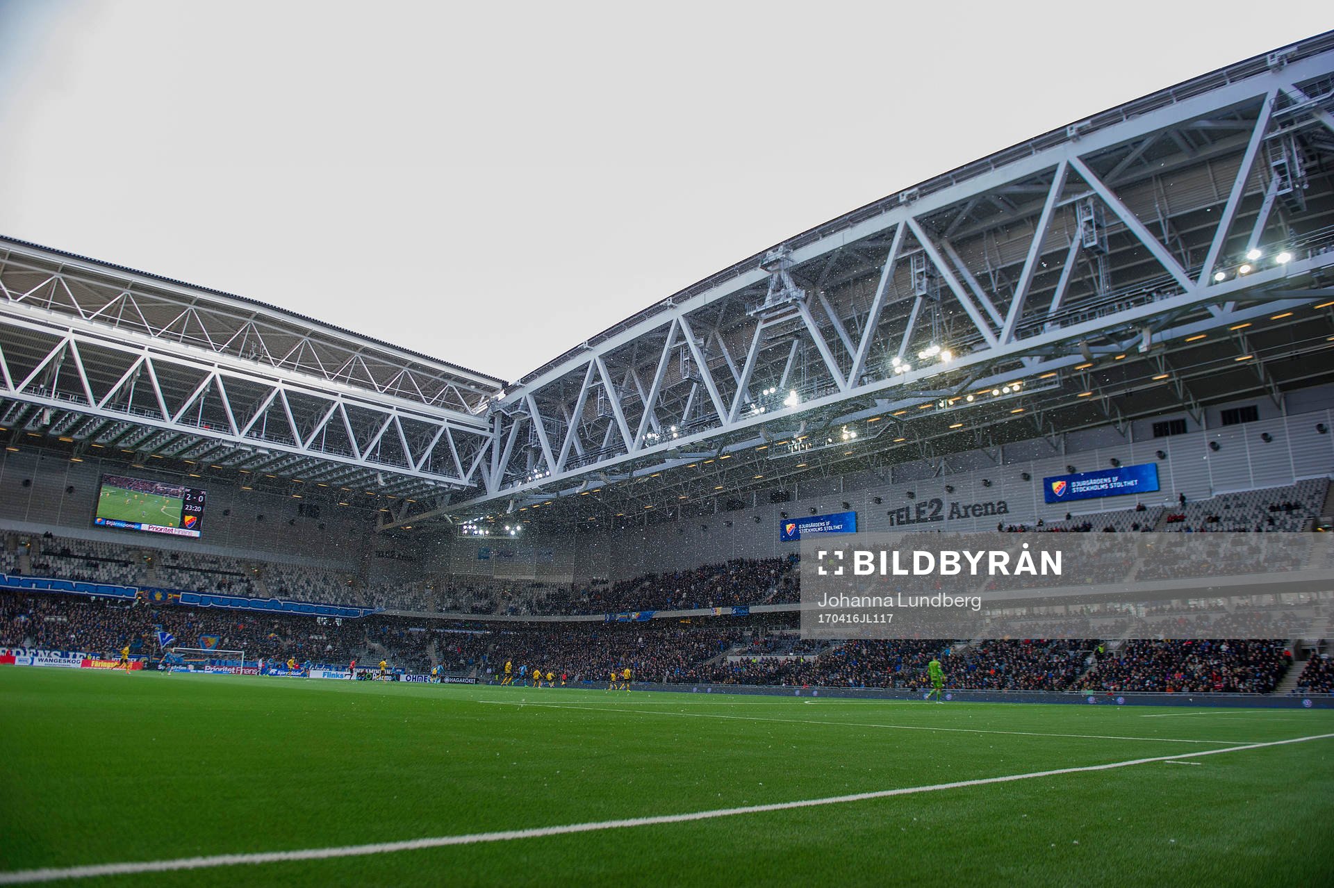 Ett snöigt Tele2 arena