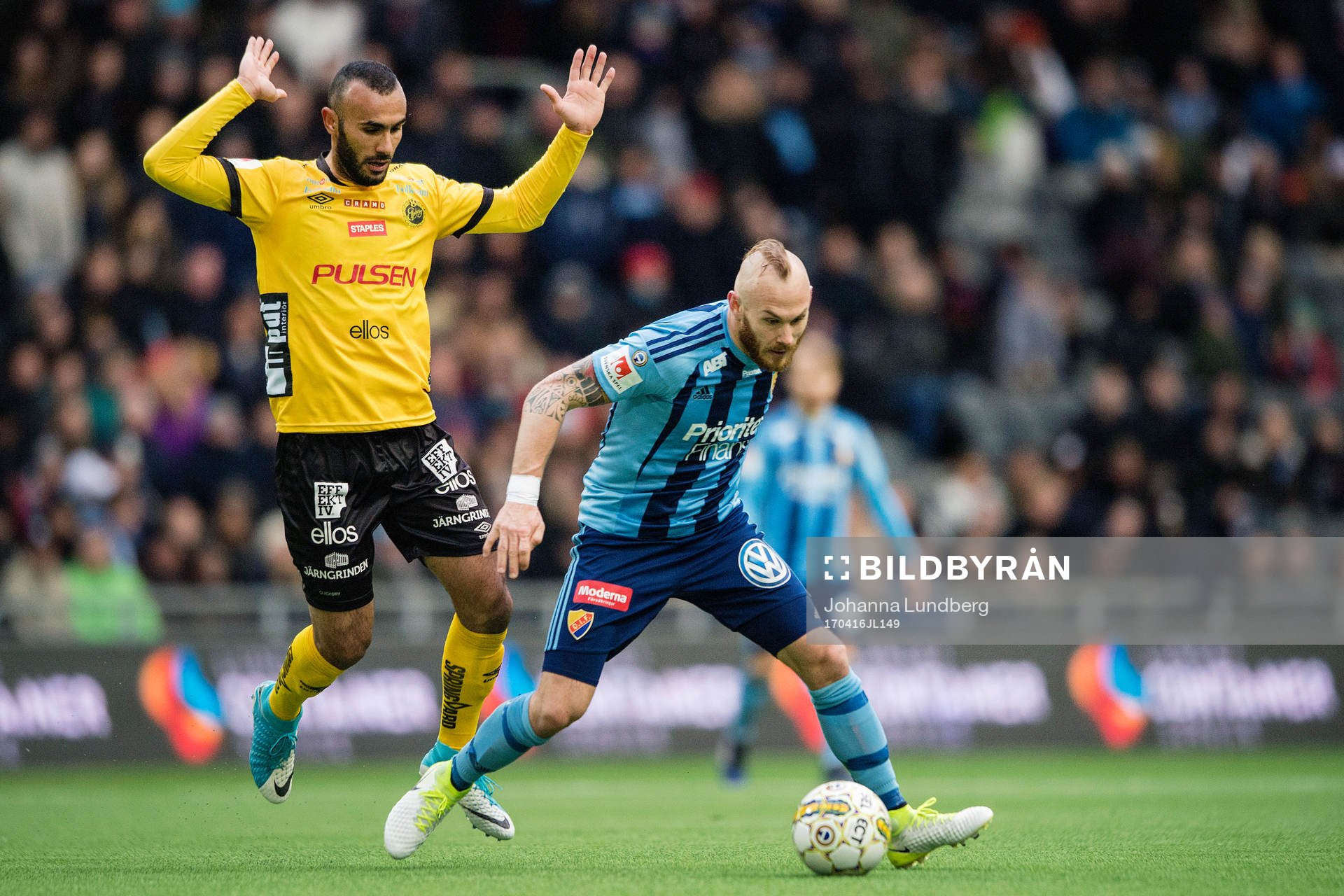 Elfsborgs Issam Jebali och Djurgårdens Magnus Eriksson