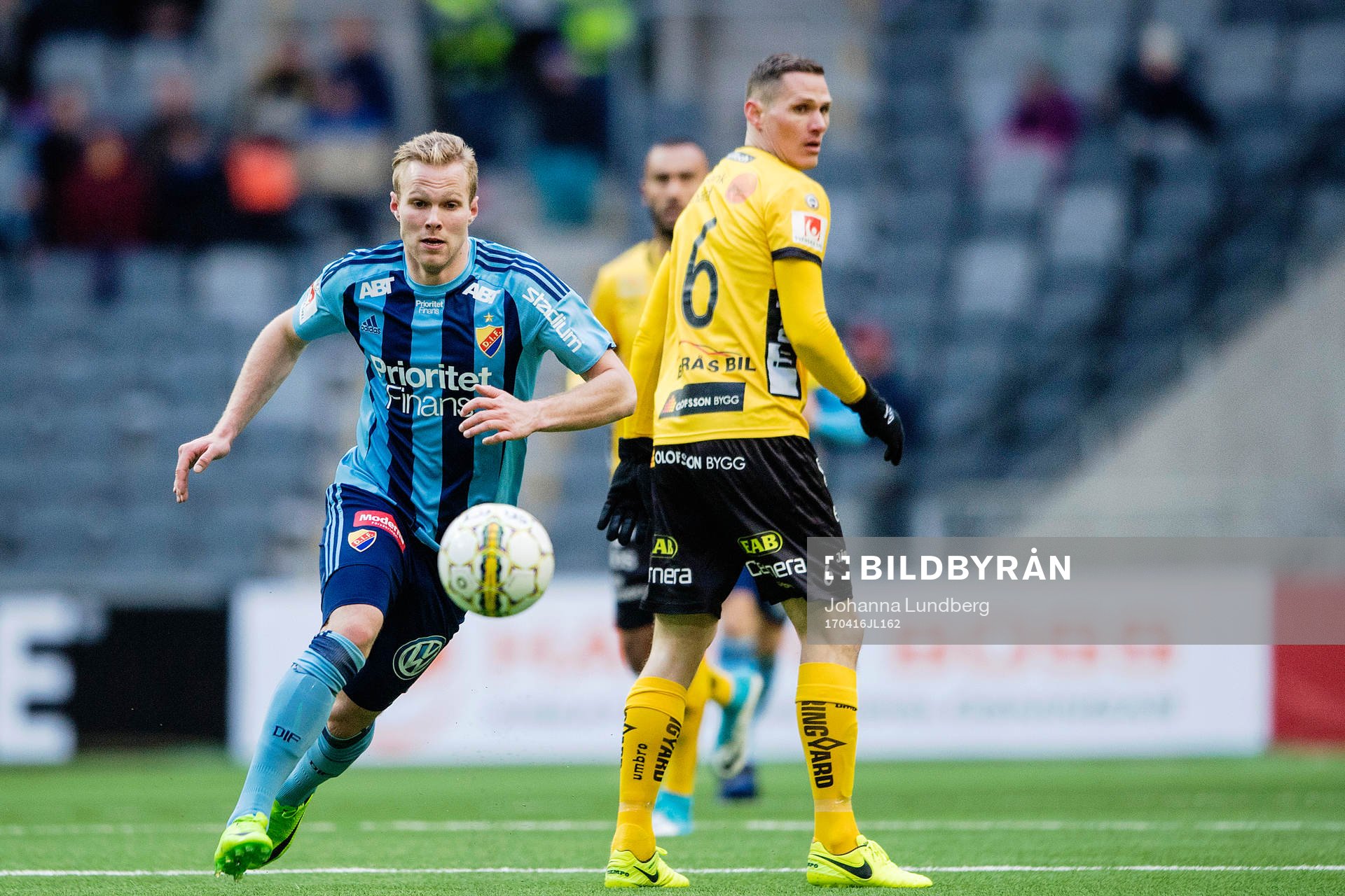 Djurgårdens Gustav Engvall och Elfsborgs Jon Jönsson
