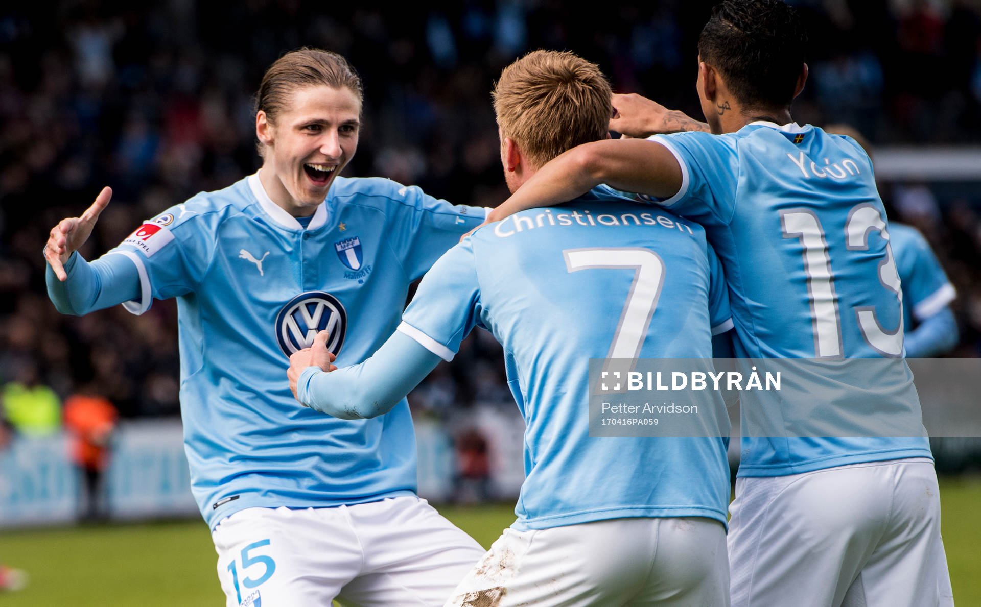 Malmö FFs Pawel Cibicki jublar