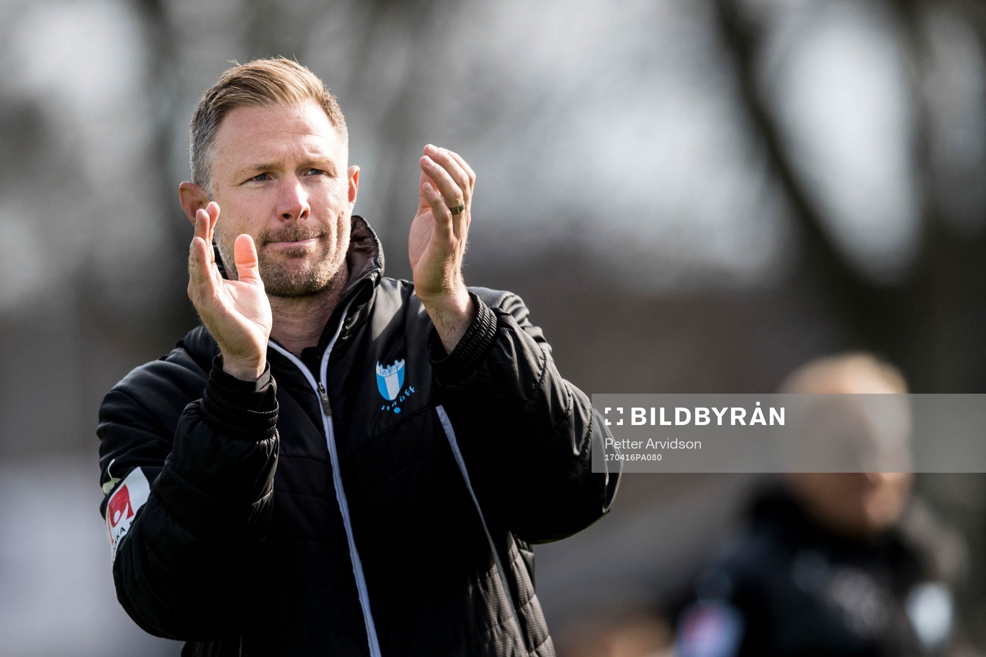 Malmö FFs tränare Magnus Pehrsson tackar publiken