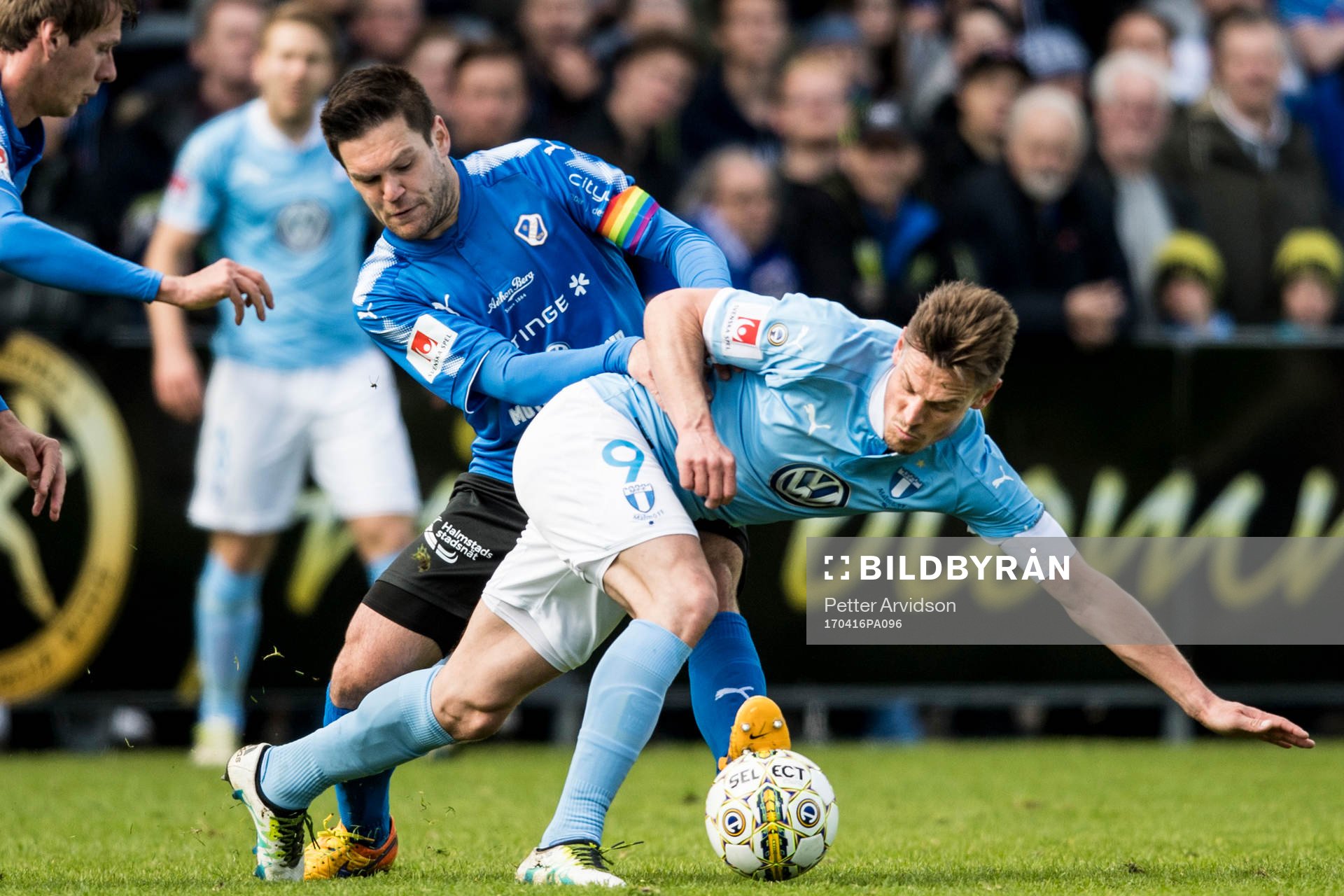Malmö FFs Markus Rosenberg och Halmstads Ivo Pekalski