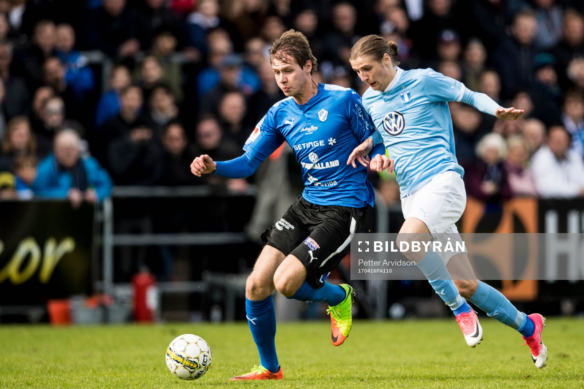 Halmstads Marcus Johansson och Malmö FFs Pawel Cibicki