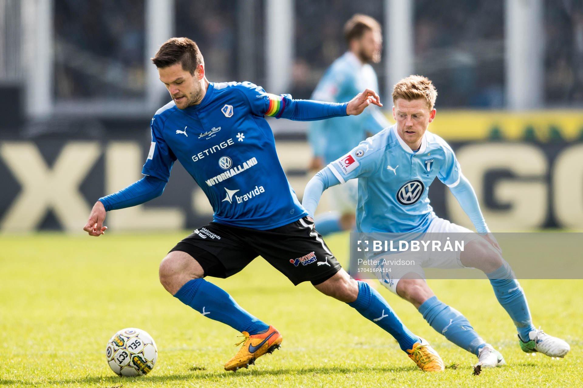 Halmstads Ivo Pekalski och Malmö FFs Anders Christiansen
