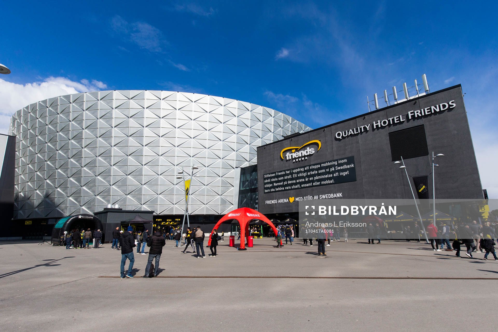 Exteriör av Friends Arena