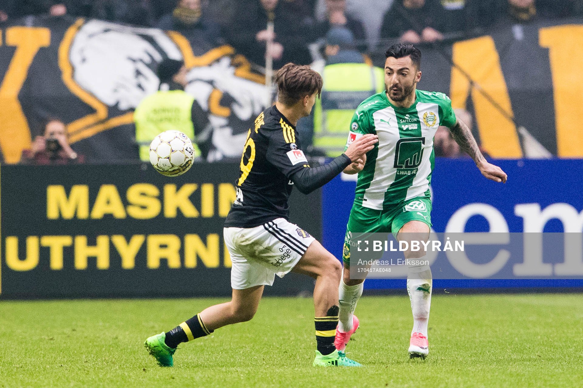 s Amin Affane och Hammarbys Jiloan Hamad