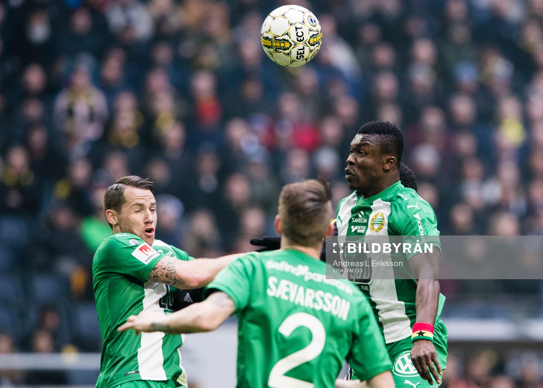 Hammarbys Johan Persson och Joseph Aidoo
