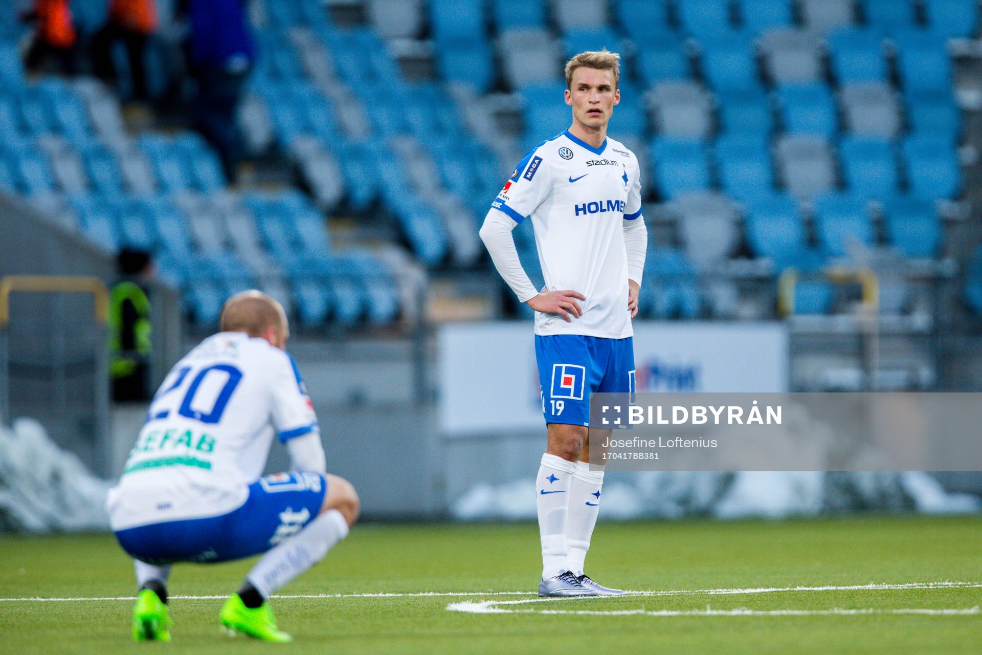 Norrköpings Daniel Sjölund och Sebastian Andersson deppar