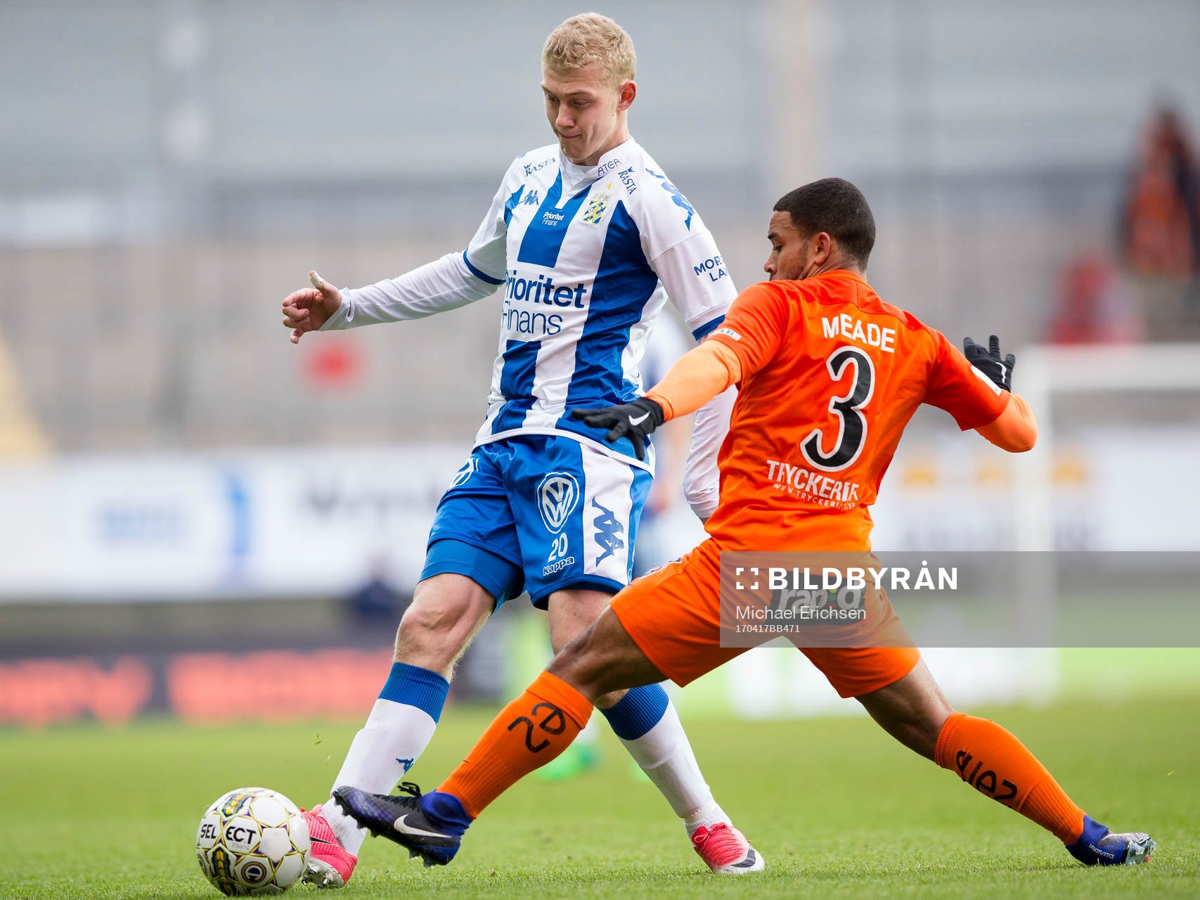 IFK Göteborgs Henrik Björdal mot AFC Eskilstunas Jernade