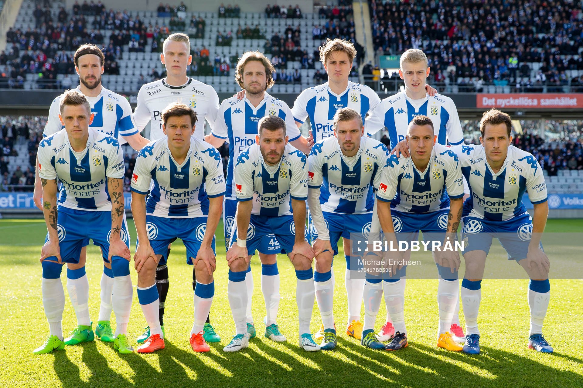 IFK Göteborgs startelva innan fotbollsmatchen i