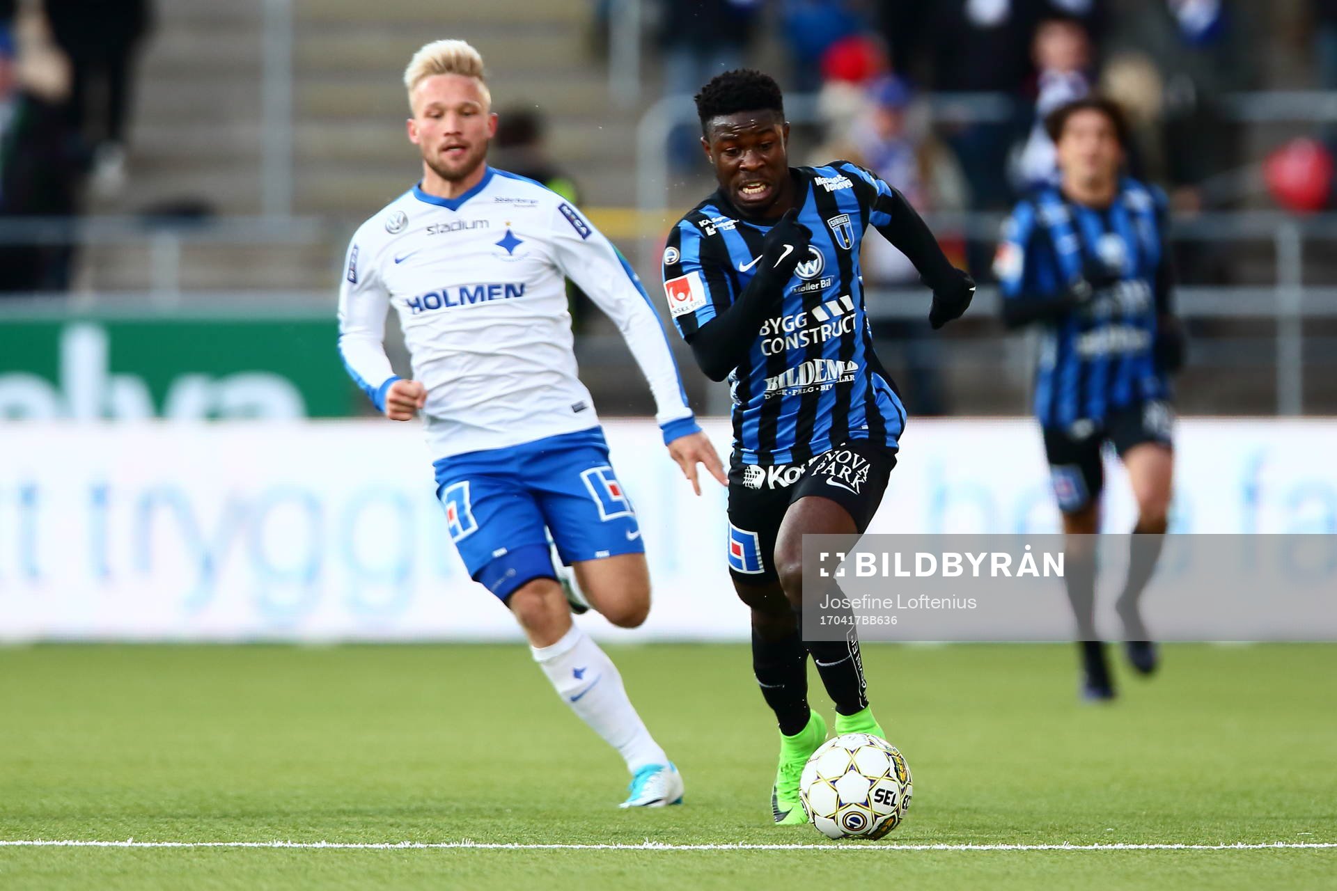 Sirius Kingsley Sarfo och Norrköpings Nicklas Bärkroth