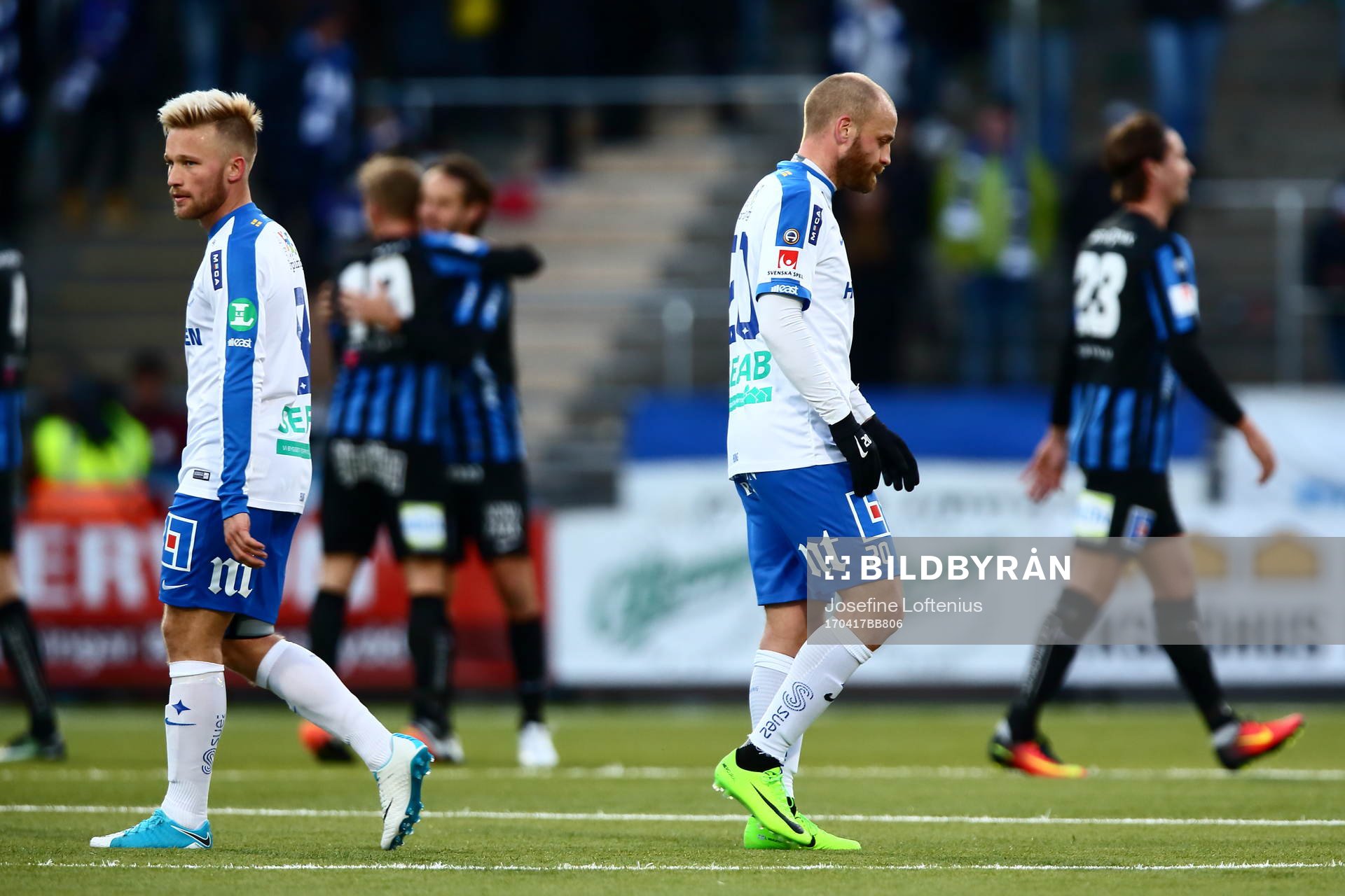 Norrköpings Nicklas Bärkroth och Daniel Sjölund deppar