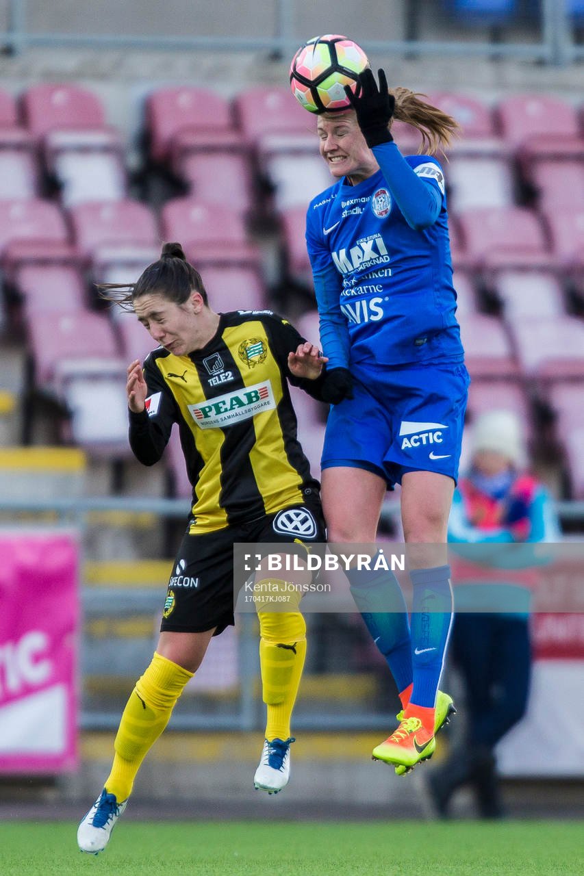 Eskilstuna Uniteds Ingrid Schjelderup och Hammarbys Sejde