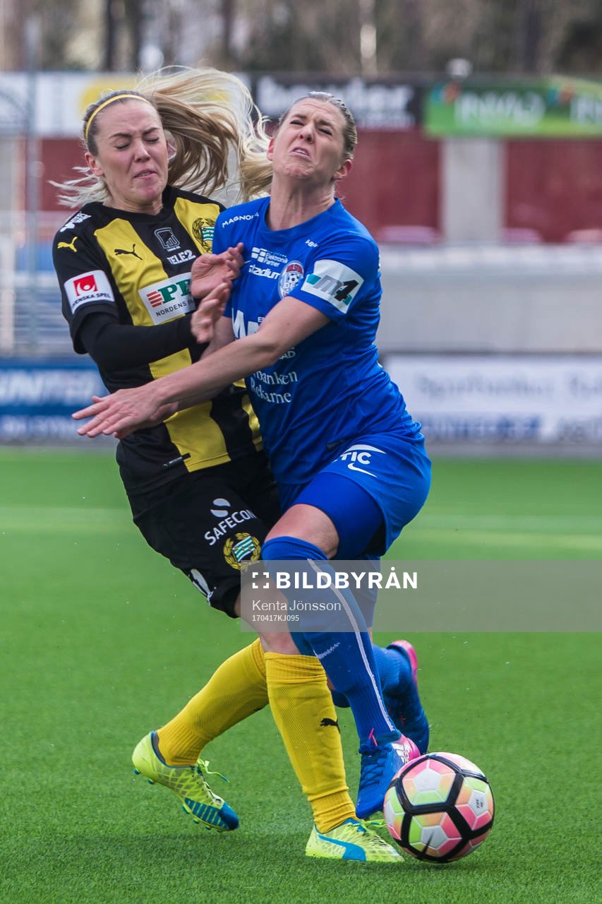 Hammarbys Cathrine Dahlström och Eskilstuna Uniteds Olivia