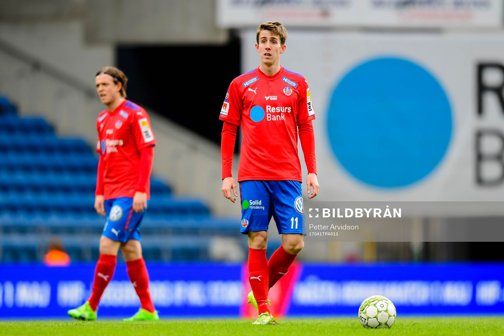 Helsingborgs Alexander Achinioti-Jönsson och Adam Eriksson