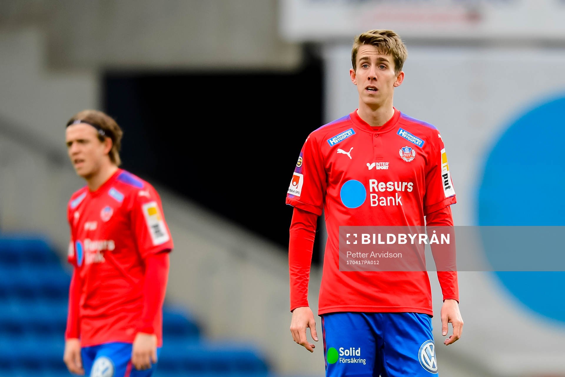 Helsingborgs Alexander Achinioti-Jönsson och Adam Eriksson