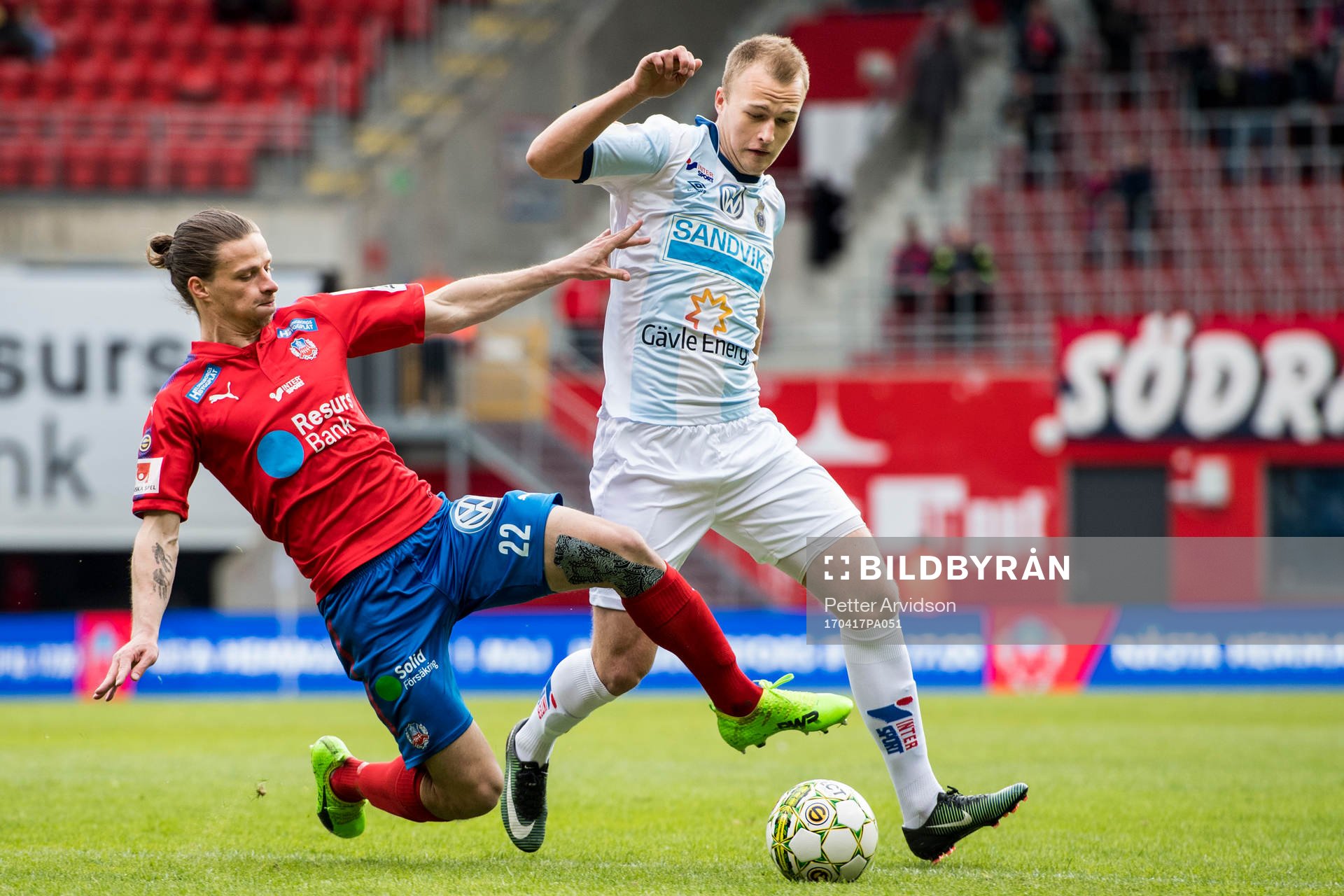 Helsingborgs Jesper Lange och Gefles Christian Ljungberg