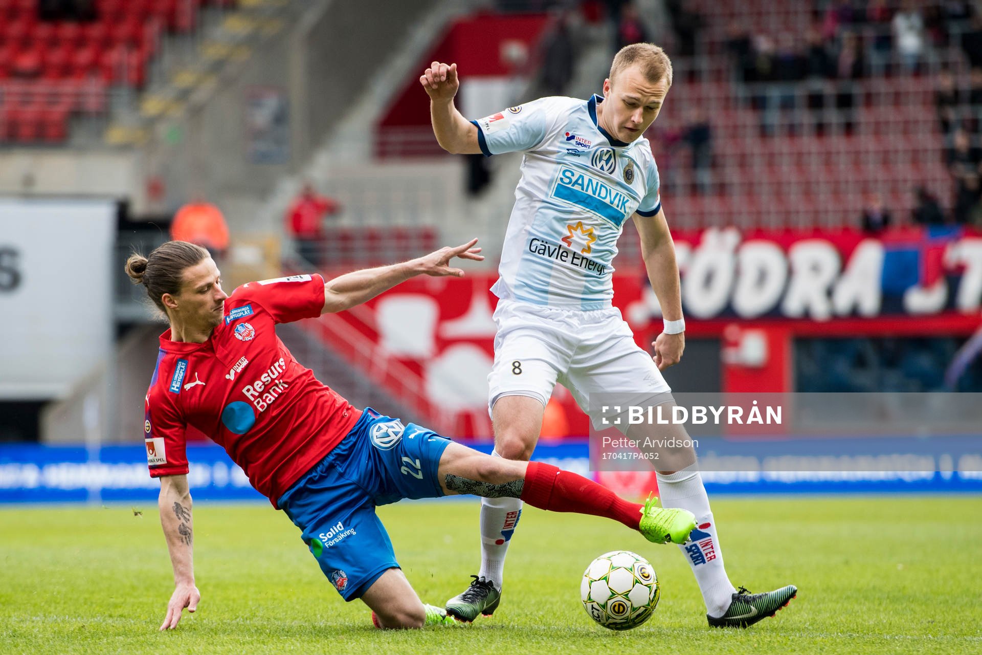 Helsingborgs Jesper Lange och Gefles Christian Ljungberg