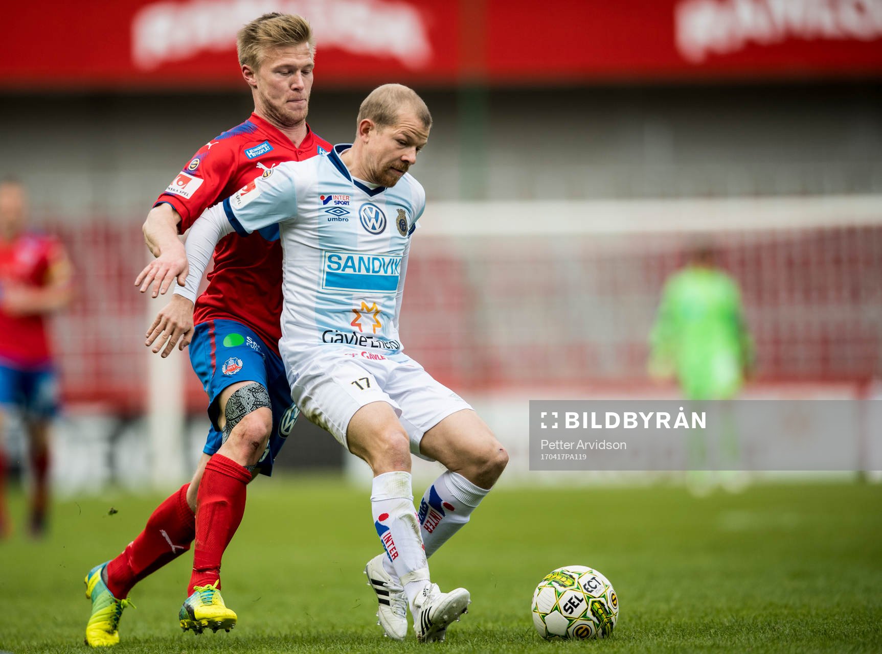 Helsingborgs Andreas Landgren och Gefles Jonas Lantto