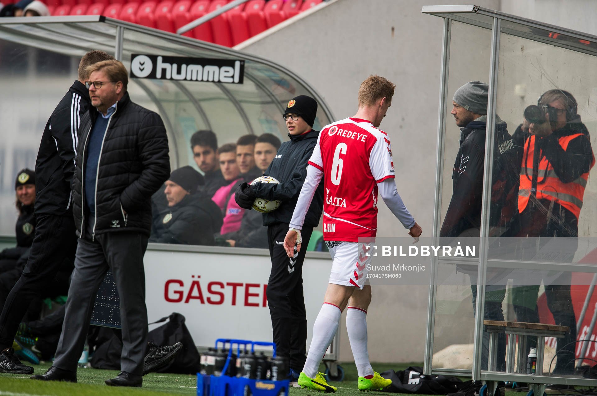 Kalmars Rasmus Elm  utgick tidigt