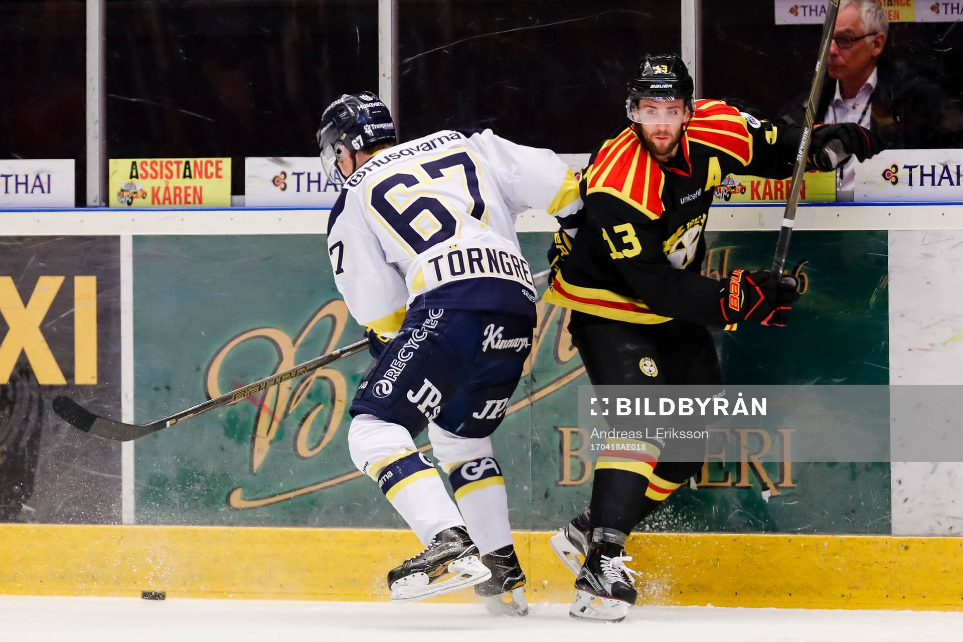 s Christoffer Törngren och Brynäs Ryan Gunderson nder