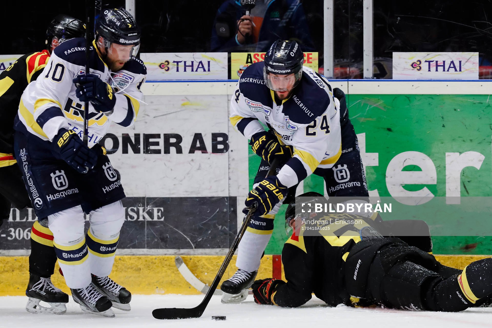 s Martin Thörnberg och  Erik Christensen och Brynäs Marc