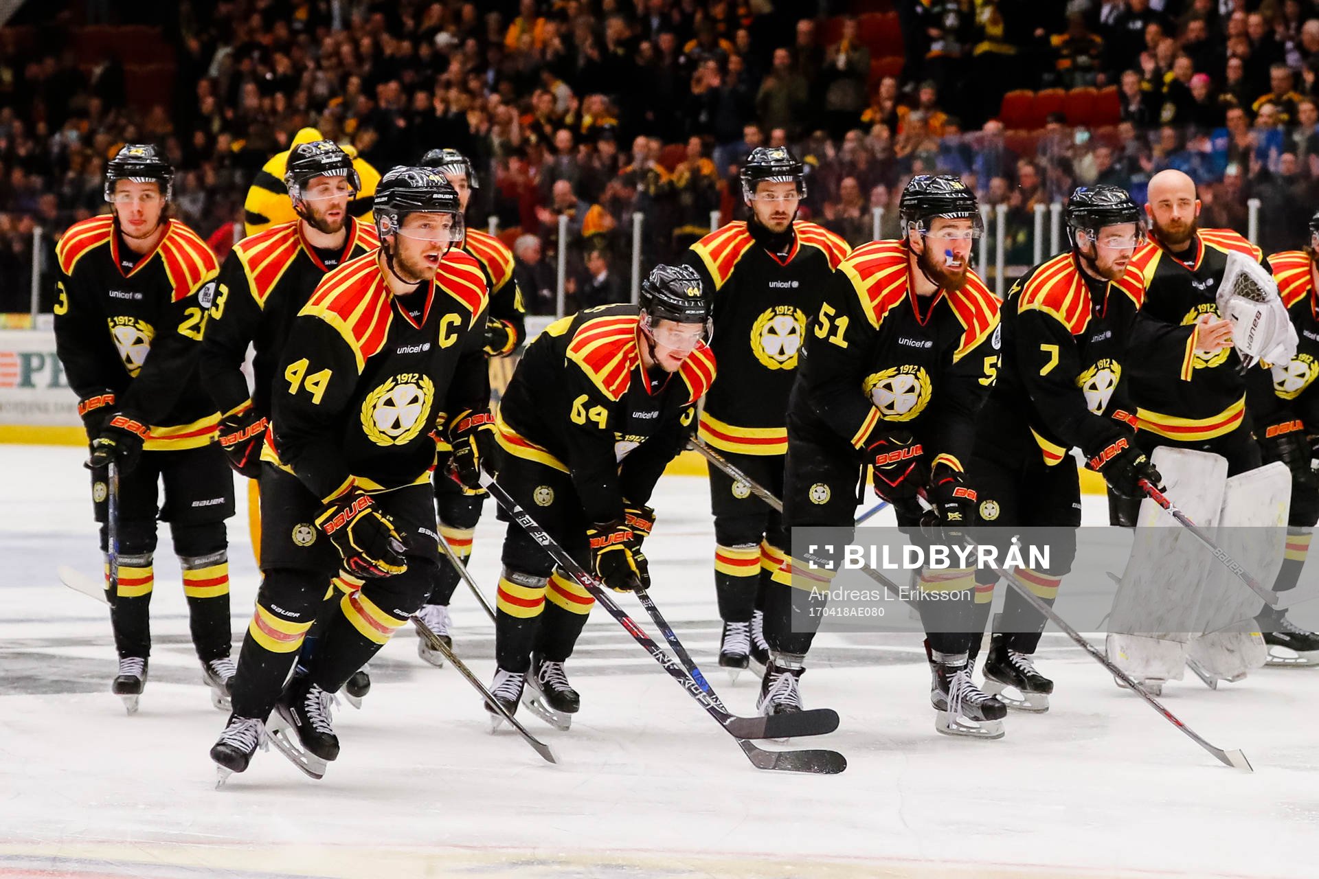 Brynäs spelare jublar