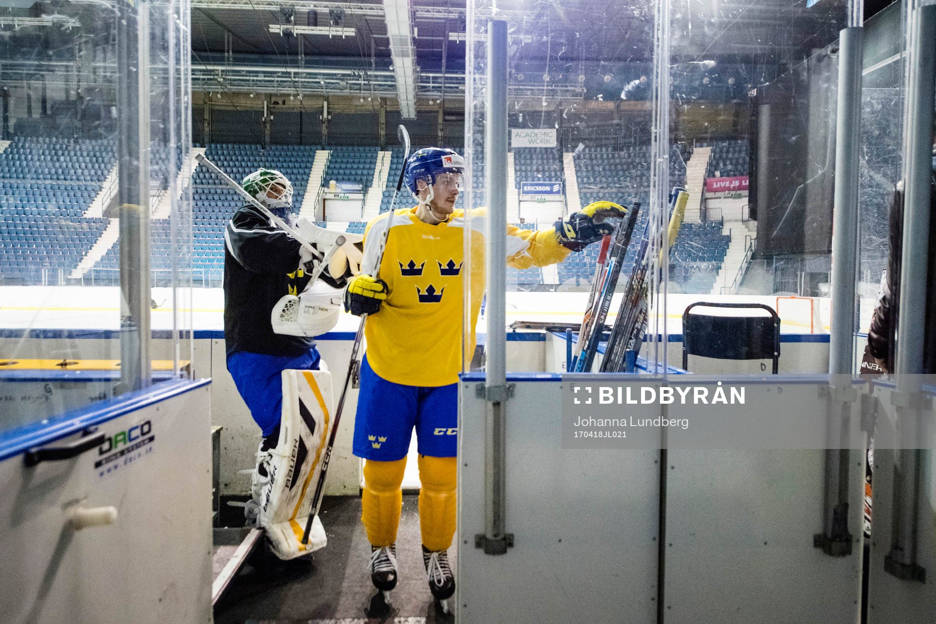 Målvakt Viktor Fasth och Niclas Burström