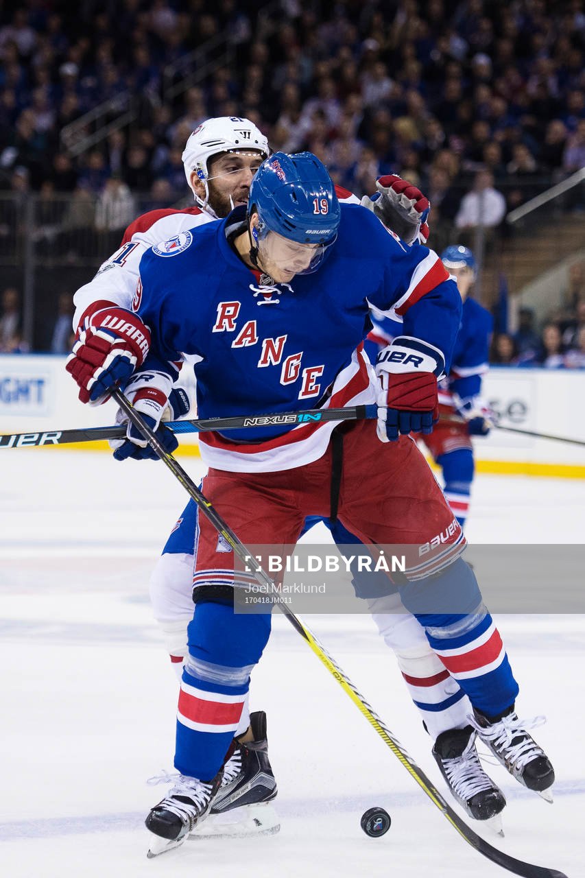 Canadiens Dwight King och Rangers Jesper Fast