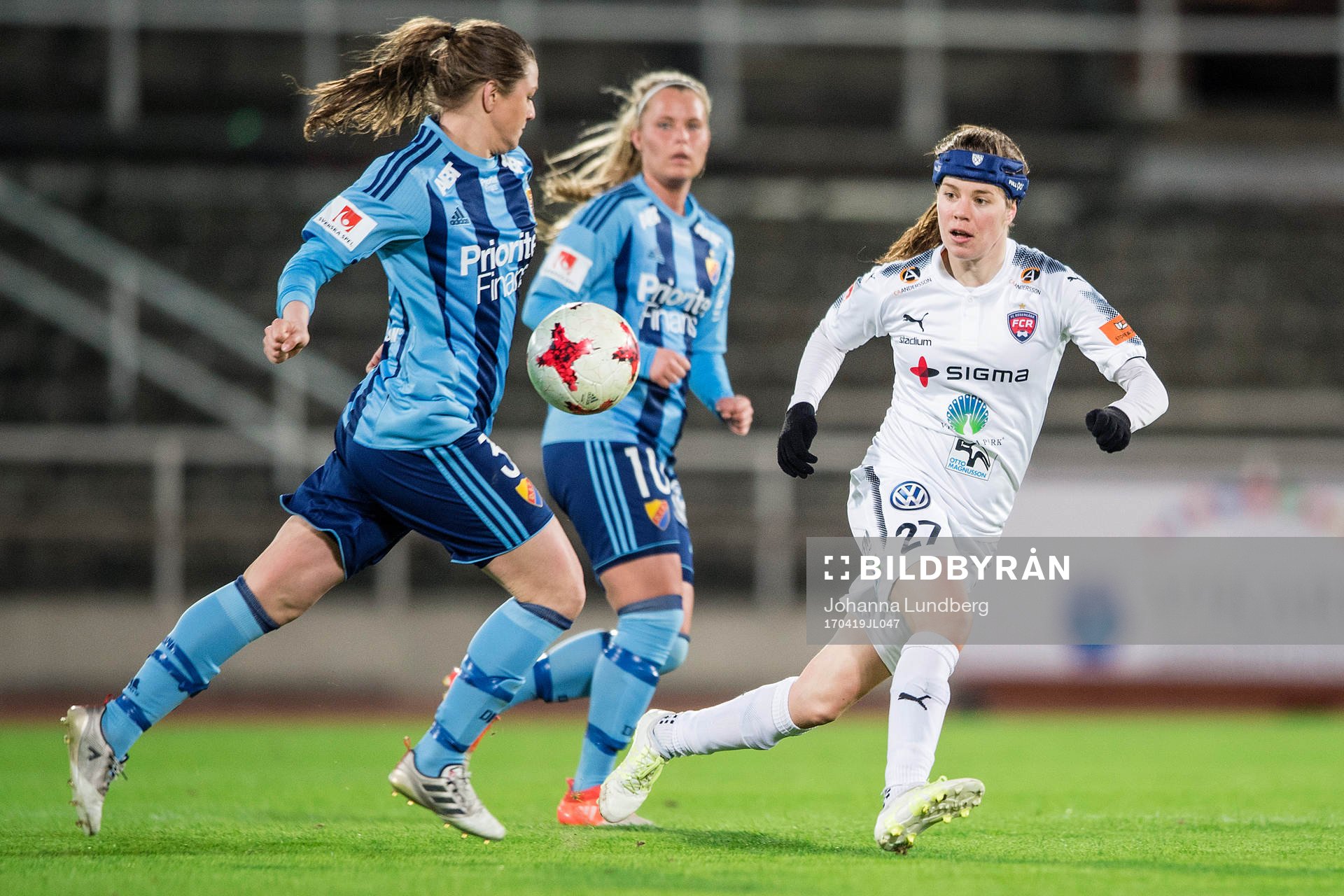 Djurgårdens Kim Sundlöv och Rosengårds Sofie Junge