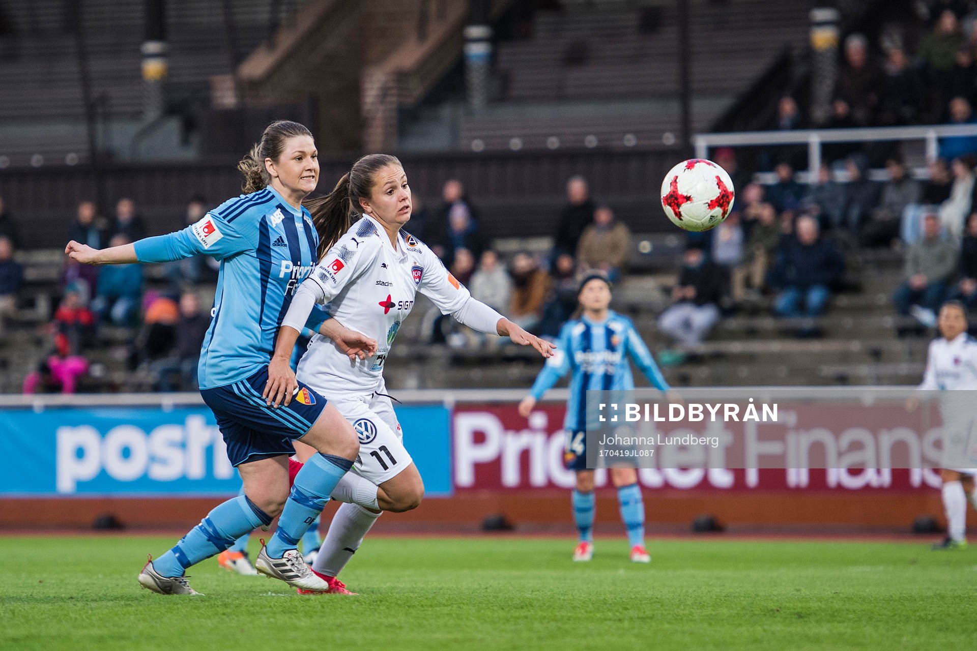 Djurgårdens Kim Sundlöv och Rosengårds Lieke Martens