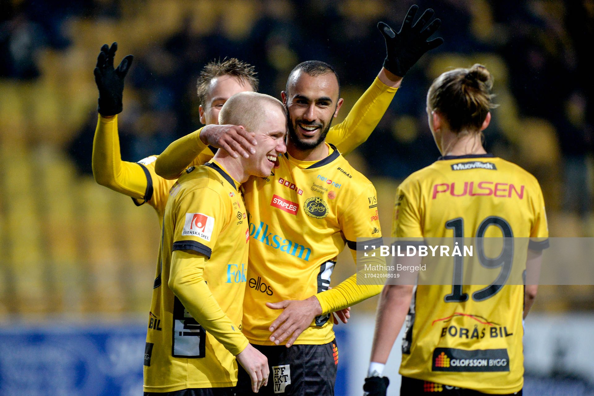 Elfsborgs Simon Lundevall, Viktor Prodell, Issam Jebali och