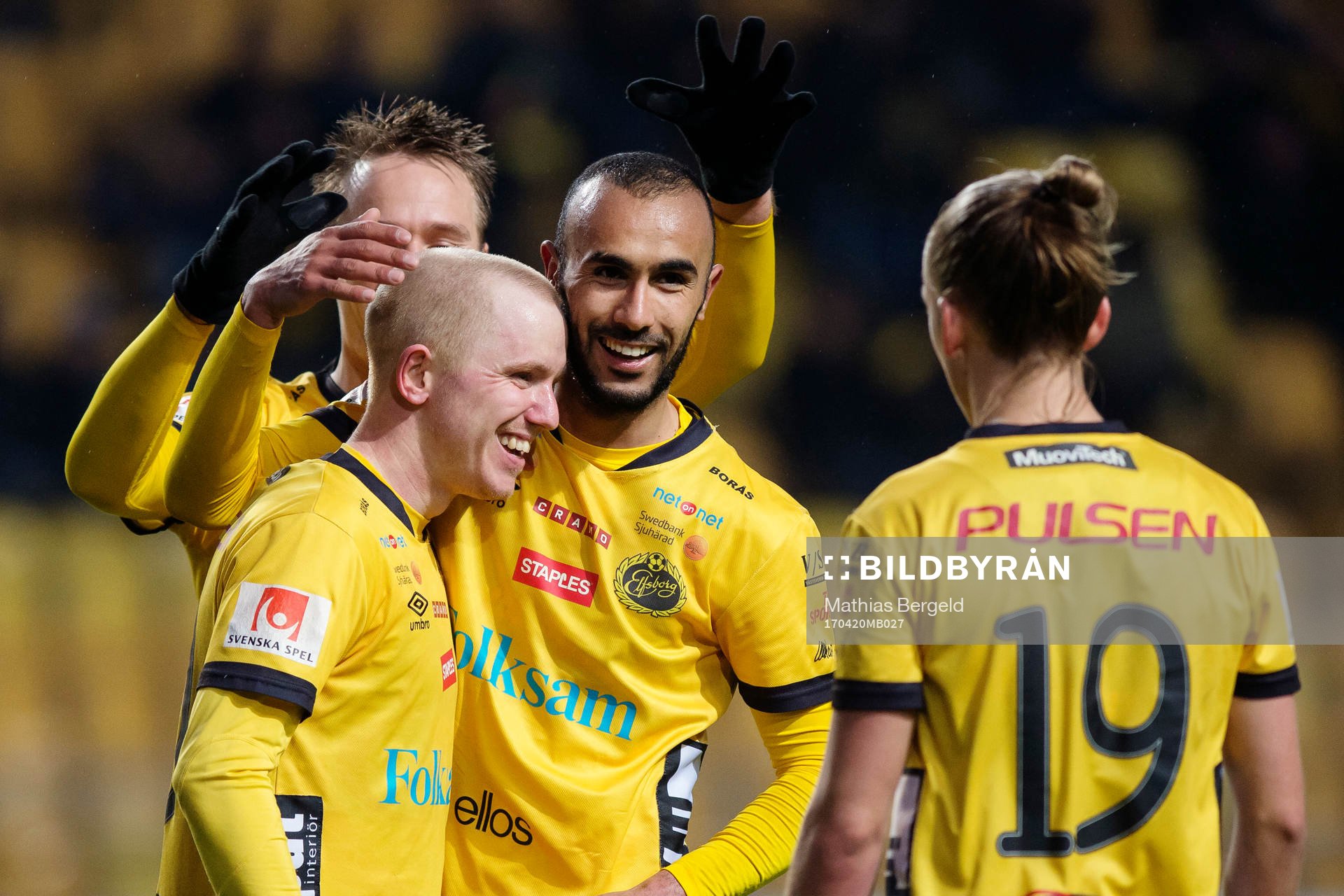 Elfsborgs Simon Lundevall jublar med Viktor Prodell, Issam