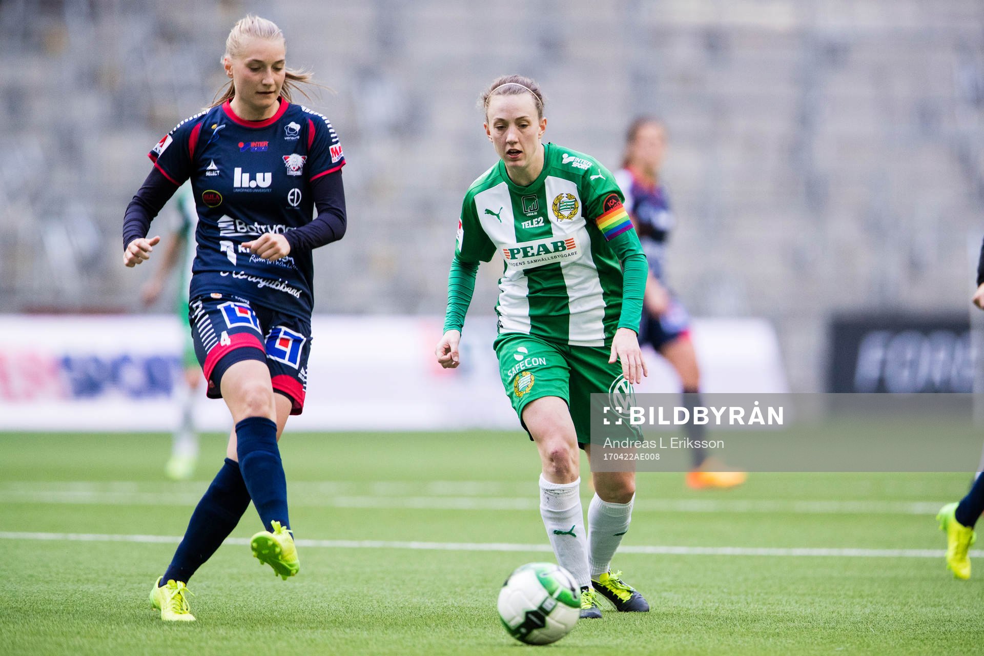 Linköpings Maja Kildemoes och Hammarbys Olga Ekblom