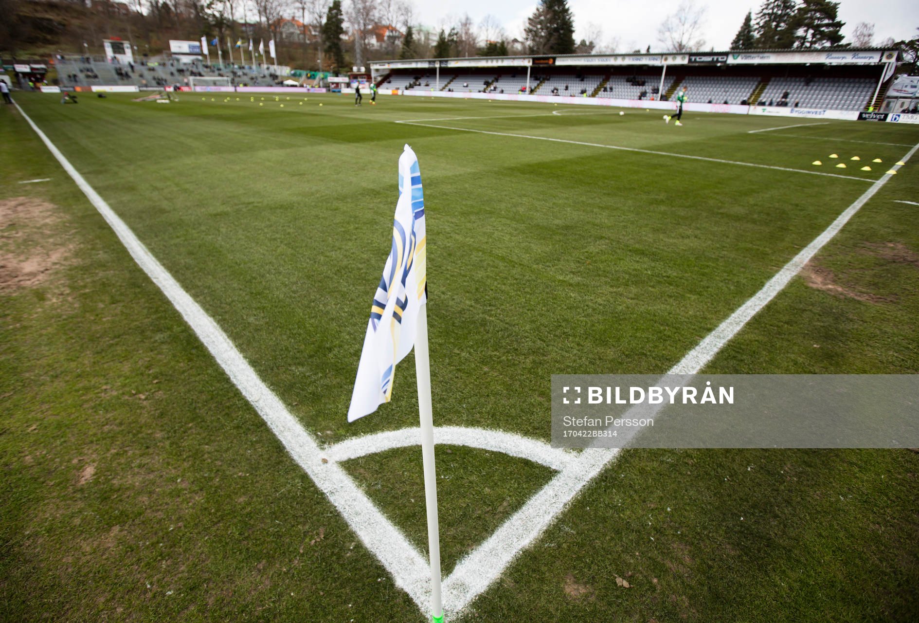 Vy över Stadsparksvallens fotbollsplan