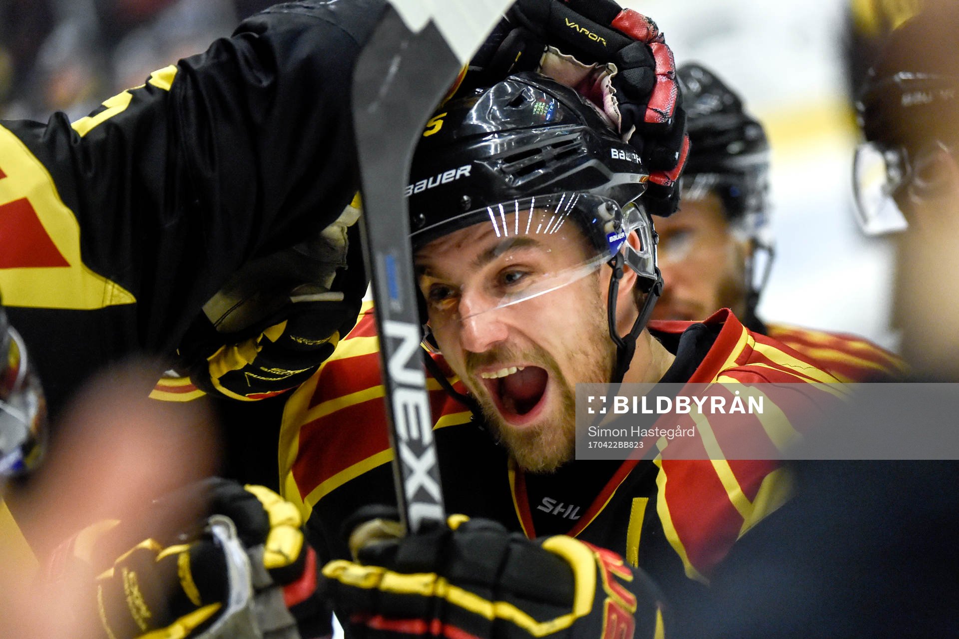 Brynäs Lukas Kilström jublar