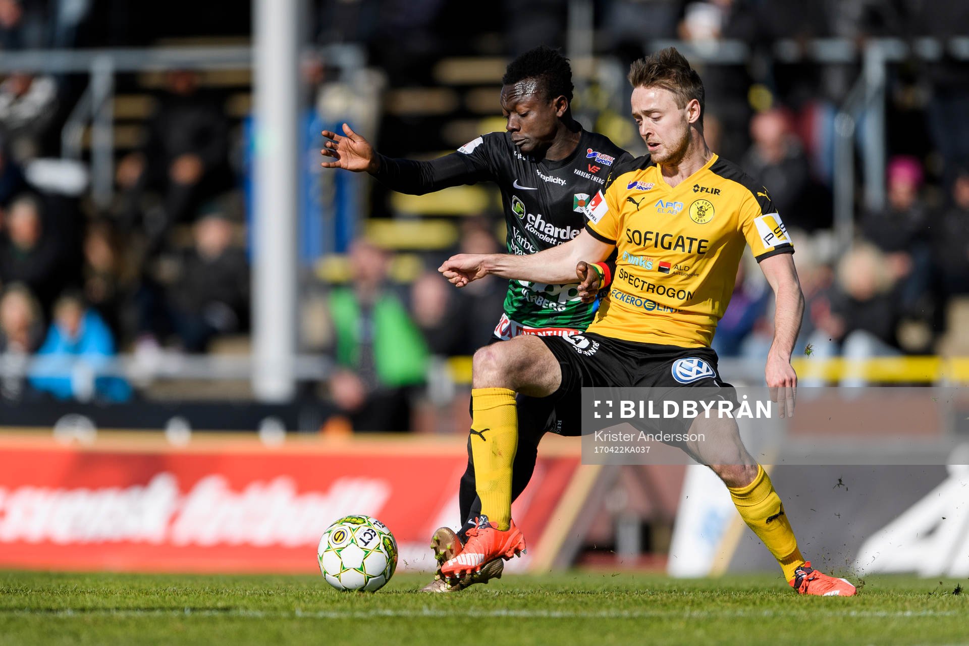 Varbergs Thomas Boakye och Frejs Jakob Glasberg