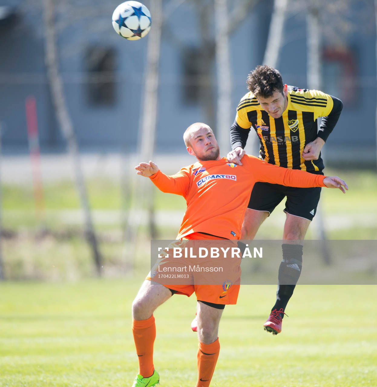 IFK Hässleholms Egzon Ademi i matchen i division 2 mellan IFK Hässleholm och Torn i Hässleholm 22 april 2017.  