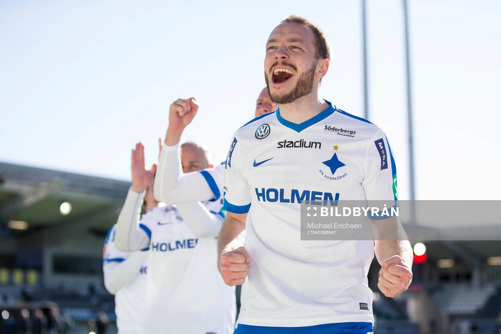 Norrköpings Jon Gudni Fjoluson jublar