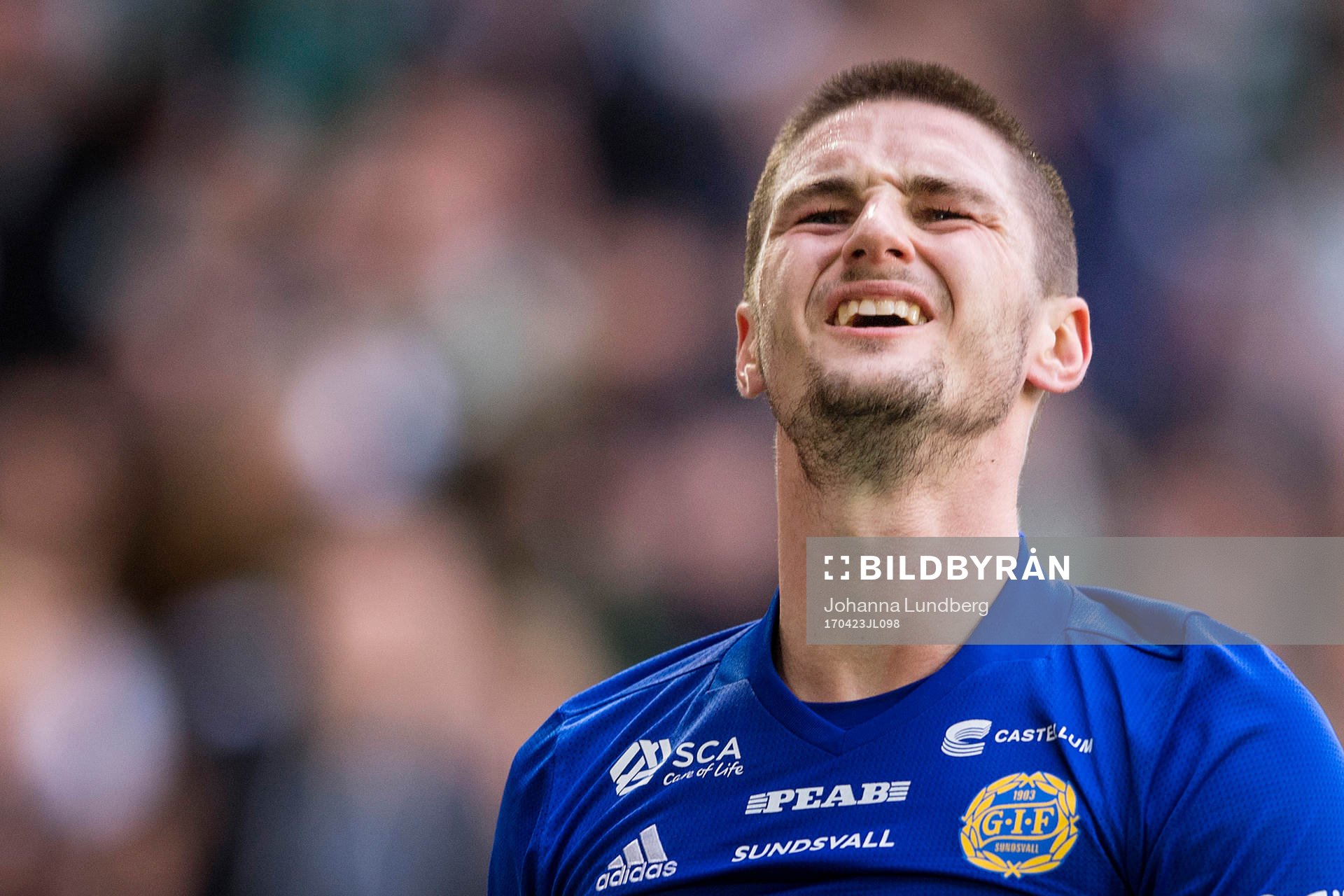 Sundsvalls Kristinn Freyr Sigurdsson reagerar